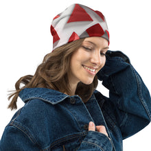 Load image into Gallery viewer, &quot;Red Triangles&quot; Beanie.
