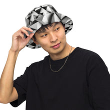 Load image into Gallery viewer, The Black Triangles Reversible Bucket Hat.
