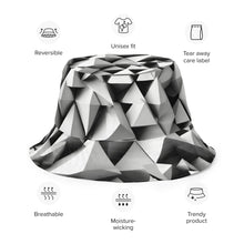 Load image into Gallery viewer, The Black Triangles Reversible Bucket Hat.
