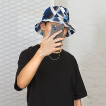 Load image into Gallery viewer, The Blue Triangles Reversible Bucket Hat.
