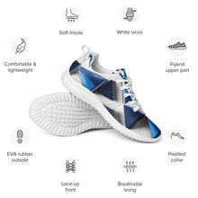 Load image into Gallery viewer, &quot;Blue Traingles&quot; Men’s athletic shoes.
