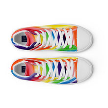 Load image into Gallery viewer, &quot;Candy Cane&quot; Men’s high top canvas shoes.
