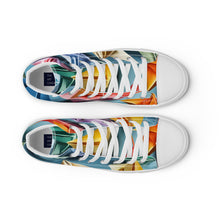 Load image into Gallery viewer, &quot;Origami Sailboats&quot;  Men’s high top canvas shoes
