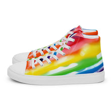 Load image into Gallery viewer, &quot;Candy Cane&quot; Men’s high top canvas shoes.
