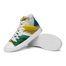 Load image into Gallery viewer, &quot;3D Waves&quot; Men’s high top canvas shoes.
