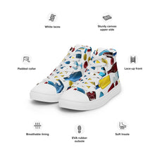 Load image into Gallery viewer, &quot;Wine Bottles&quot; Men’s high top canvas shoes.
