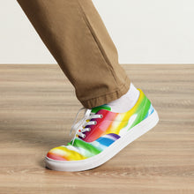 Load image into Gallery viewer, &quot;Candy Cane&quot; Men’s lace-up canvas shoes.
