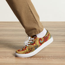 Load image into Gallery viewer, &quot;Paisley One&quot;  Men’s lace-up canvas shoes
