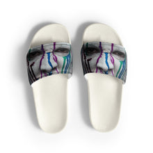Load image into Gallery viewer, &quot;Blue Face&quot; unisex slides.
