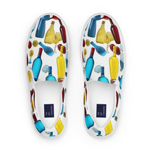 Load image into Gallery viewer, &quot;Wine Bottles&quot; Men’s slip-on canvas shoes.
