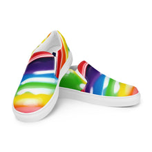 Load image into Gallery viewer, &quot;Candy Cane&quot; Men’s slip-on canvas shoes.

