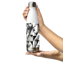 Load image into Gallery viewer, &quot;Black Triangles&quot;  Stainless Steel Water Bottle.
