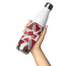 Load image into Gallery viewer, &quot;Red Triangles&quot; Stainless Steel Water Bottle.
