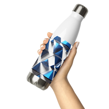 Load image into Gallery viewer, &quot;Blue Triangles&quot;  Stainless Steel Water Bottle.
