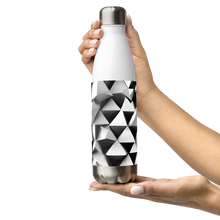 Load image into Gallery viewer, &quot;Black Triangles&quot;  Stainless Steel Water Bottle.
