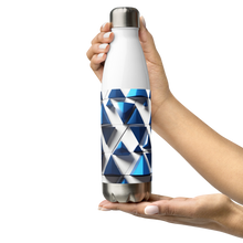 Load image into Gallery viewer, &quot;Blue Triangles&quot;  Stainless Steel Water Bottle.
