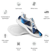 Load image into Gallery viewer, &quot;Blue Traingles&quot; Women’s athletic shoes.
