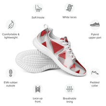 Load image into Gallery viewer, &quot;Red Triangles&quot;  Women’s athletic shoes.
