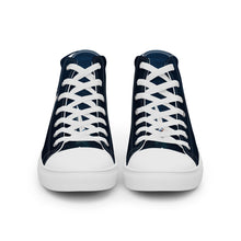 Load image into Gallery viewer, &quot;Blue Sailboat&quot;  Women’s high top canvas shoes
