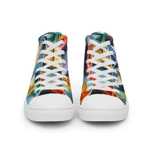 Load image into Gallery viewer, &quot;Origami Sailboats&quot;  Women’s high top canvas shoes
