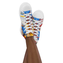 Load image into Gallery viewer, &quot;Paint&quot;  Women’s high top canvas shoes
