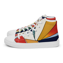 Load image into Gallery viewer, &quot;Art Deco4&quot; women’s high top canvas shoes.
