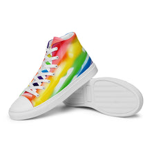 Load image into Gallery viewer, &quot;Candy Cane&quot; Women’s high top canvas shoes.
