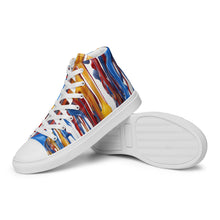 Load image into Gallery viewer, &quot;Paint&quot;  Women’s high top canvas shoes
