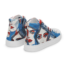 Load image into Gallery viewer, &quot;Faces&quot;  Women’s high top canvas shoes
