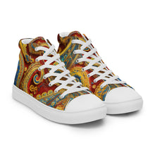 Load image into Gallery viewer, &quot;Paisley One&quot; Women’s high top canvas shoes
