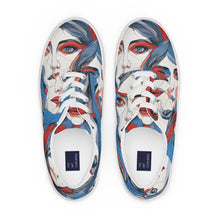 Load image into Gallery viewer, &quot;Faces&quot;  Women’s lace-up canvas shoes
