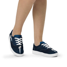 Load image into Gallery viewer, &quot;Blue Sailboat&quot;  Women’s lace-up canvas shoes
