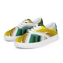 Load image into Gallery viewer, &quot;3D Waves&quot;  Women’s lace-up canvas shoes.
