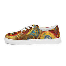 Load image into Gallery viewer, &quot;Paisley One&quot;  Women’s lace-up canvas shoes
