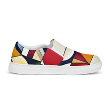 Load image into Gallery viewer, &quot;Art Deco5&quot; women’s slip-on canvas shoes.
