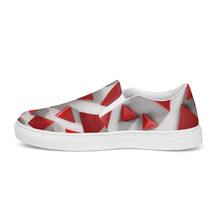 Load image into Gallery viewer, &quot;Red Triangles&quot;  Women’s slip-on canvas shoes

